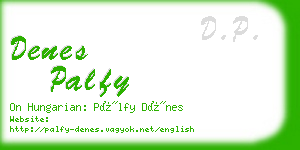 denes palfy business card